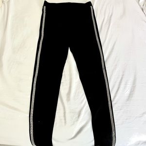 Black Zara Studded Stripped Leggings